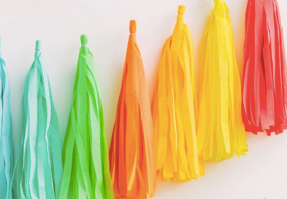 Guirnalda de papel crepé